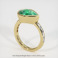 3.07 Ct. Emerald Ring, 18K Yellow Gold 2