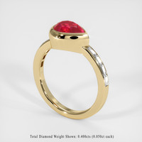 2.03 Ct. Ruby Ring, 18K Yellow Gold 2