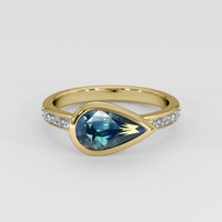 1.68 Ct. Bi Color Sapphire Ring, 18K Yellow Gold 1
