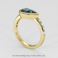 1.68 Ct. Bi Color Sapphire Ring, 18K Yellow Gold 2
