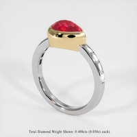 2.03 Ct. Ruby Ring, 14K Yellow & White 2