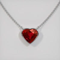 8.01 Ct. Ruby Necklace, Platinum 950 1