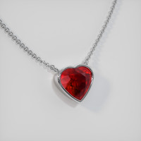 8.01 Ct. Ruby Necklace, Platinum 950 2