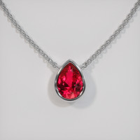 1.57 Ct. Ruby Necklace, Platinum 950 1