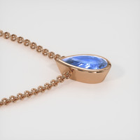 3.04 Ct. Blue Sapphire Necklace, 14K Rose Gold 3