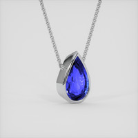 13.54 Ct. Blue Sapphire Necklace, 14K White Gold 2