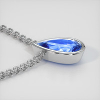 3.04 Ct. Blue Sapphire Necklace, 14K White Gold 3