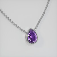 1.50 Ct. Gemstone Necklace, 14K White Gold 2