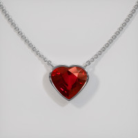 8.01 Ct. Ruby Necklace, 14K White Gold 1