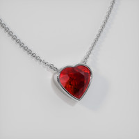 8.01 Ct. Ruby   Necklace - 14K White Gold 2