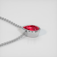 1.57 Ct. Ruby Necklace, 14K White Gold 3