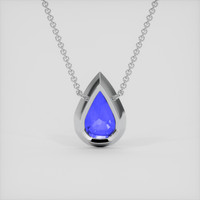 13.54 Ct. Blue Sapphire Necklace, 18K White Gold 4