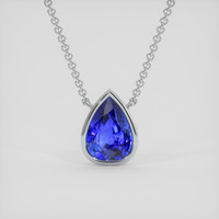 8.89 Ct. Blue Sapphire Necklace, 18K White Gold 1