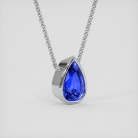 8.89 Ct. Blue Sapphire Necklace, 18K White Gold 2