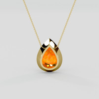 64.32 Ct. Yellowish Orange Citrine Necklace, 10K Yellow Gold 4