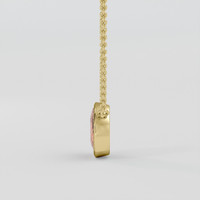 0.49 Ct. Padparadscha Sapphire Necklace, 10K Yellow Gold 3