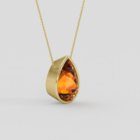 64.32 Ct. Yellowish Orange Citrine Necklace, 14K Yellow Gold 2