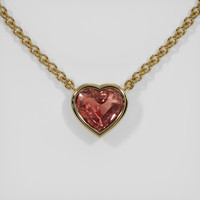 2.05 Ct. Padparadscha Sapphire Necklace, 14K Yellow Gold 1