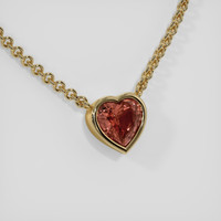 2.05 Ct. Padparadscha Sapphire Necklace, 14K Yellow Gold 2