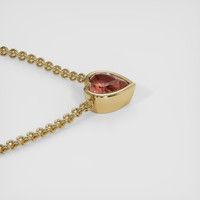 2.05 Ct. Padparadscha Sapphire Necklace, 14K Yellow Gold 3
