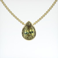 3.07 Ct. Sapphire Necklace, 14K Yellow Gold 1