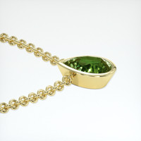5.26 Ct. Green Sapphire Necklace, 14K Yellow Gold 3