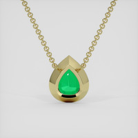 5.39 Ct. Emerald Necklace, 18K Yellow Gold 4
