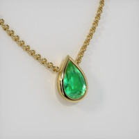 1.64 Ct. Emerald Necklace, 18K Yellow Gold 2