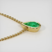 1.64 Ct. Emerald Necklace, 18K Yellow Gold 3