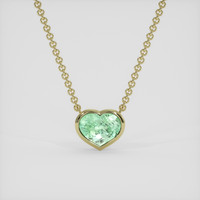 3.21 Ct. Emerald Necklace, 18K Yellow Gold 1