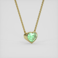 3.21 Ct. Emerald Necklace, 18K Yellow Gold 2