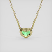 3.21 Ct. Emerald Necklace, 18K Yellow Gold 4