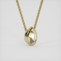 1.20 Ct. Peach Sapphire Necklace, 18K Yellow Gold 2