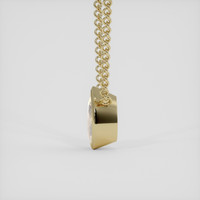 1.20 Ct. Peach Sapphire Necklace, 18K Yellow Gold 3