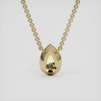 1.20 Ct. Peach Sapphire Necklace, 18K Yellow Gold 4