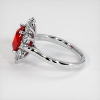 2.21 Ct. Ruby Ring, Platinum 950 4