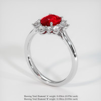 1.44 Ct. Ruby Ring, Platinum 950 2