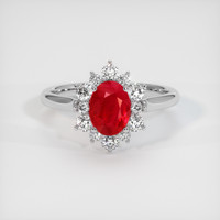 1.50 Ct. Ruby Ring, Platinum 950 1