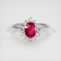 1.68 Ct. Ruby Ring, Platinum 950 1