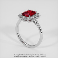 2.01 Ct. Ruby Ring, Platinum 950 2
