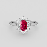 0.76 Ct. Ruby Ring, Platinum 950 1