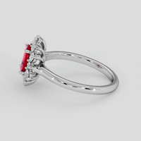 0.76 Ct. Ruby Ring, Platinum 950 4