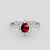 0.87 Ct. Ruby Ring, Platinum 950 1