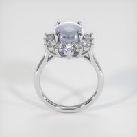 7.83 Ct. Bluish Grey Sapphire Ring, Platinum 950 3