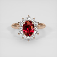 2.05 Ct. Ruby Ring, 14K Rose Gold 1