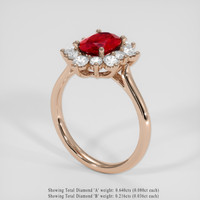 1.75 Ct. Ruby Ring, 14K Rose Gold 2