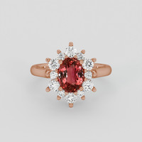 1.52 Ct. Padparadscha Sapphire Ring, 14K Rose Gold 1