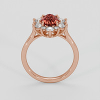 1.52 Ct. Padparadscha Sapphire Ring, 14K Rose Gold 3