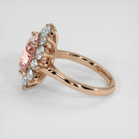 4.13 Ct. Padparadscha Sapphire Ring, 14K Rose Gold 4