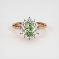 1.66 Ct. Green Sapphire Ring, 14K Rose Gold 1